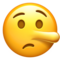 Lying Face emoji on Apple